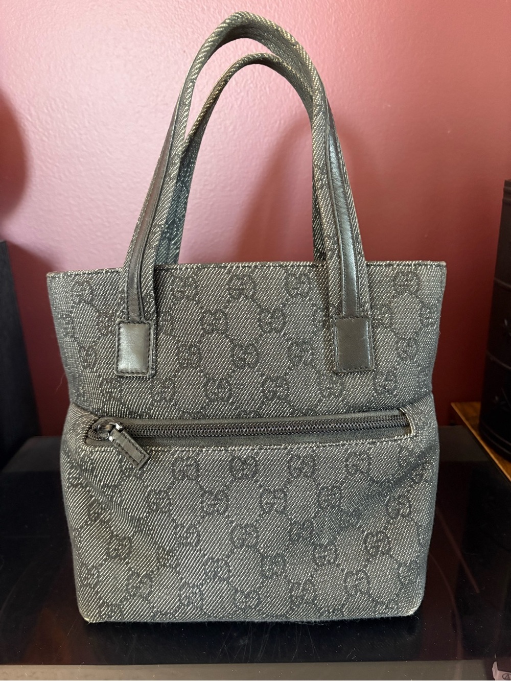 Gucci Gray Monogram Tote Bag